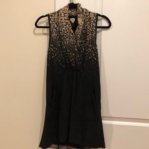 Wilfred black dress with golden and diamond prints